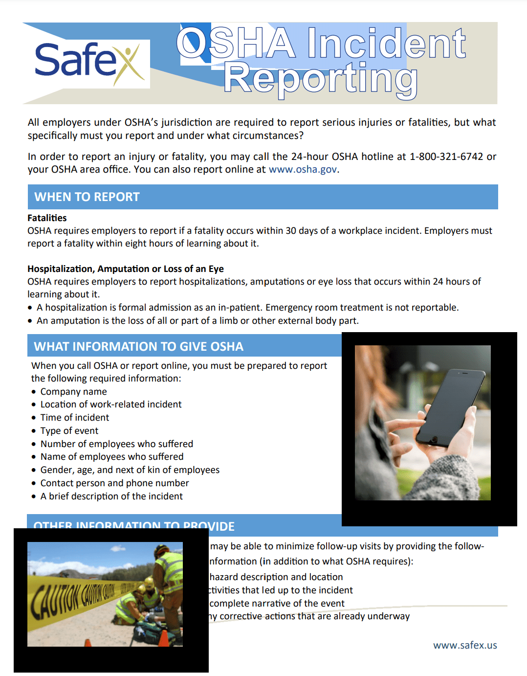 » OSHA Incident Reporting