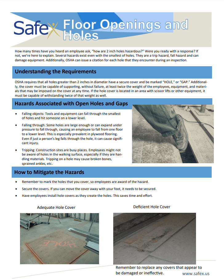 Floor Openings and Holes