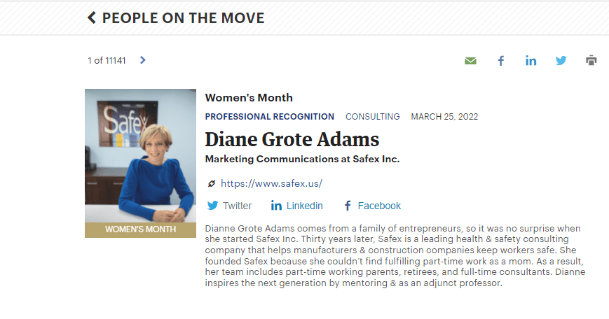 Dianne Grote Adams Business FIrst