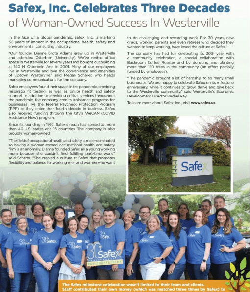 Safex Celebrated in Westerville Publication