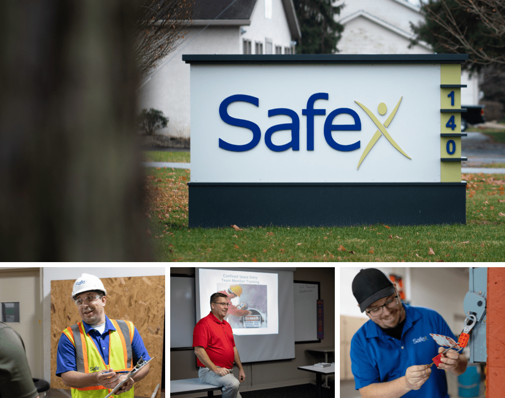 Photo Grid Options Safex employees outside